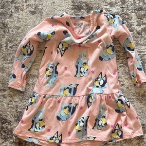 Lucy Pink Dress with Bluey Design